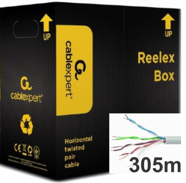 UPC-5004E-SOL * Gembird, UTP cat.5E Indoor solid PREMIUM CCA kotur pun presek, 305m (2899)